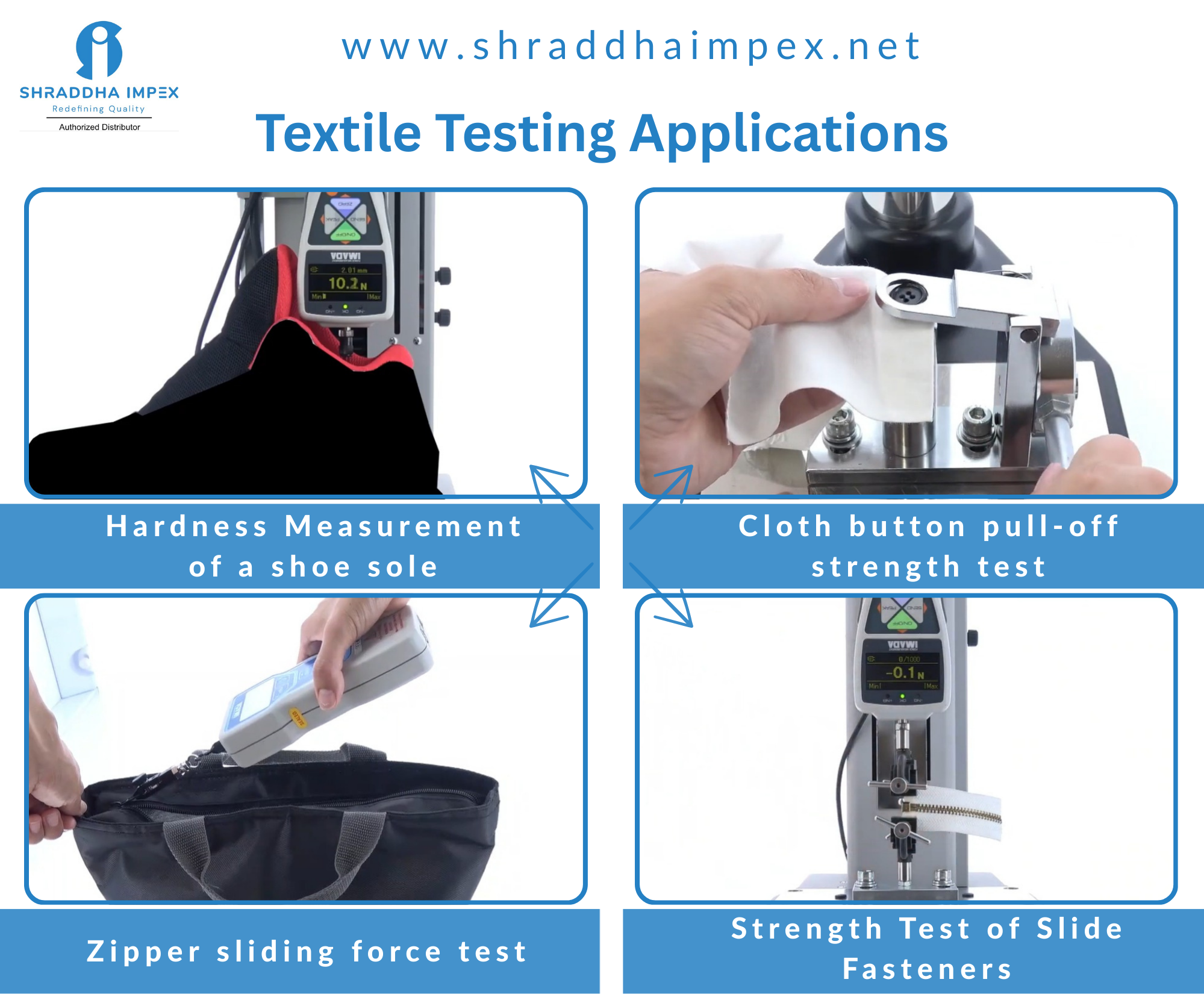 textile industry, force measurment, force gauge, fabric test